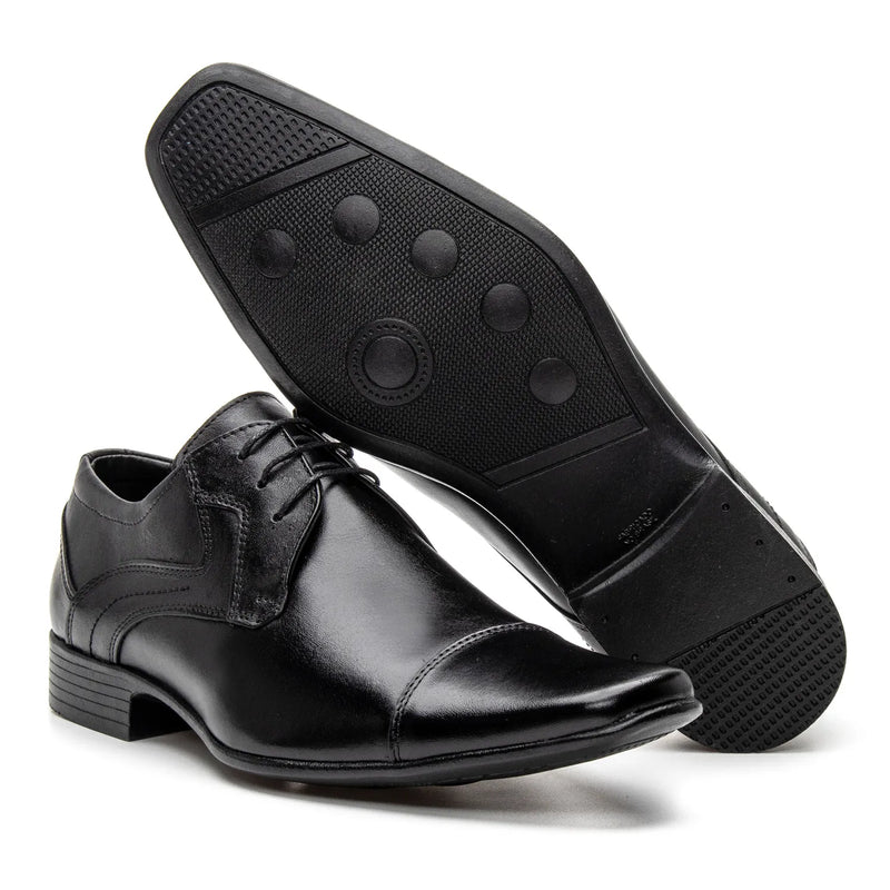 Sapato Social com Cadarço Vanguarda Preto - 4604