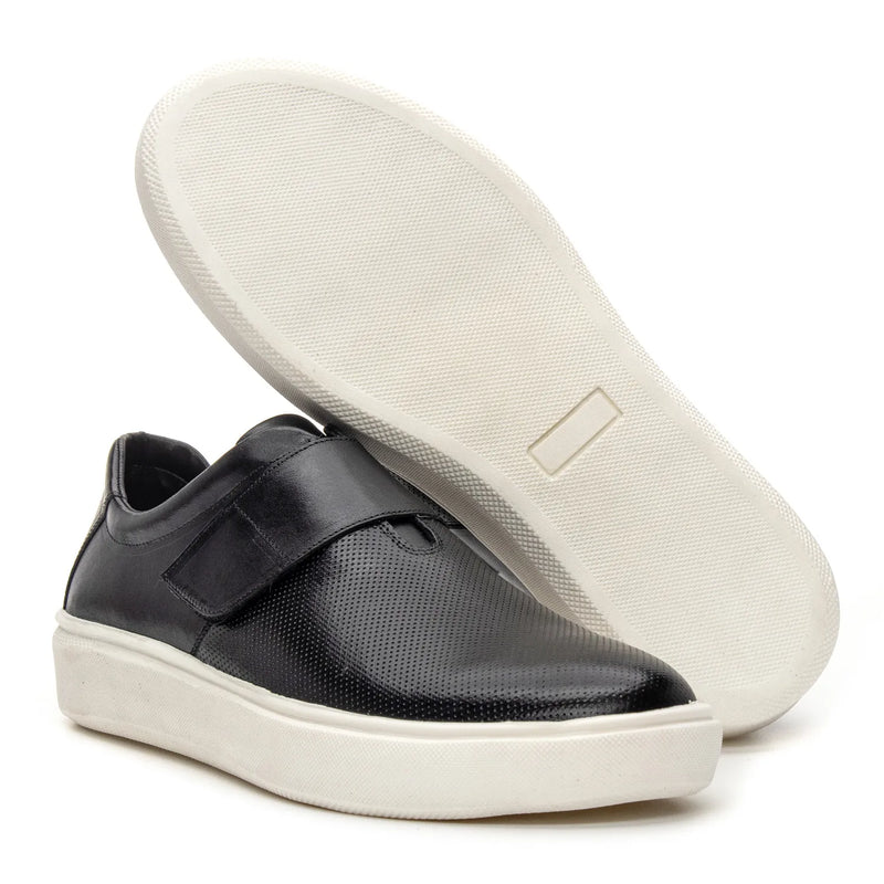 Tênis Casual com Velcro Preto - 5002